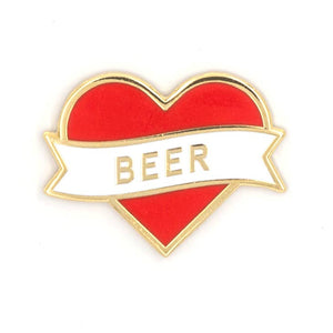 Heart Beer Enamel Pin