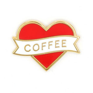 Heart Coffee Enamel Pin